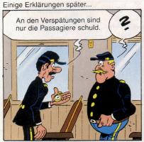 Schaffner ärgert sich &uum;ber Passagiere